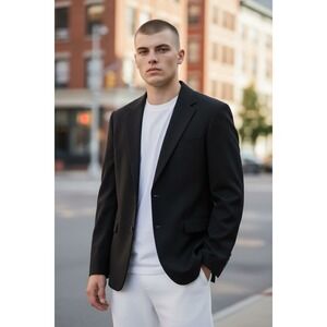 Polo Ralph Lauren Black 46R Cashmere Blazer USA Excellent Country Club Core